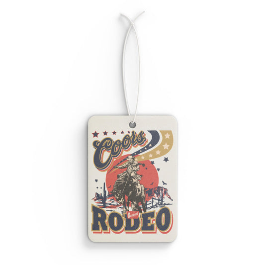 Vintage Coors Rodeo Car Air Freshener - Rustic Cowboy Decor